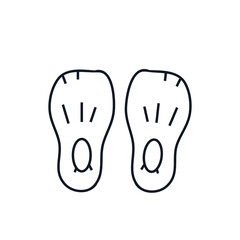 Shoe Coverings Thin Line Icon stock illustration. An icon of a pair of shoe coverings.