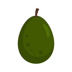 Organic avocado icon flat isolated vector