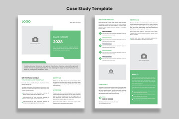 Fototapeta na wymiar Minimalist Case Study flyer template design, Double Side Flyer, Brochure Cover Template design