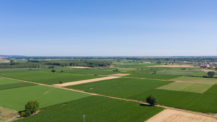 Paisaje verano vista aérea