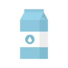 packaging milk icon flat isolated vector