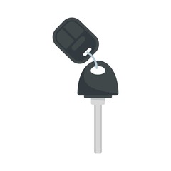 Car key icon flat isolated vector