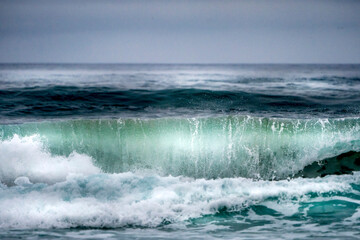 Green Wave on Beach, Ocean