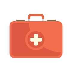 First aid kit icon flat isolated vector