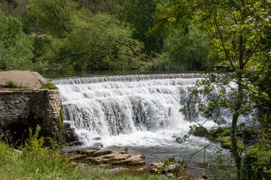 Monsal Dale Weir waterfall in Derbyshire, UK © Christopher Keeley