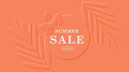 Modern vector orange background. Vector design. Summer sale banner.