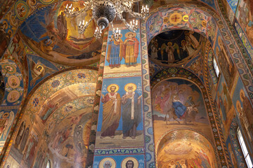Russian Orthodox Church of the Savior on Spilled Blood in St Petersburg, Russia