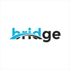 creative simple logo design bridge