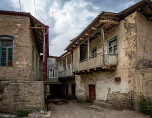 Fototapeta na wymiar Walk through the historical part of the village of Akhty, Dagestan