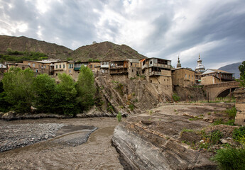 Walk through the historical part of the village of Akhty, Juma Mosque, Dagestan
