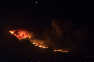 Fototapeta na wymiar Getty Fire Los Angeles California Wildfire 