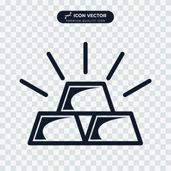 gold icon symbol template for graphic and web design collection logo vector illustration