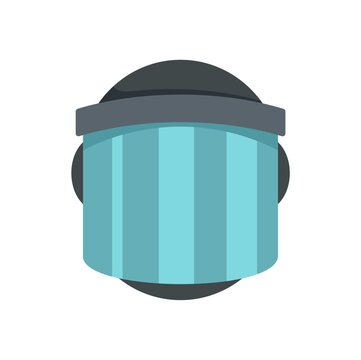 recommend clip art: Police helmet icon flat isolated vector