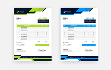 Abstract Minimal business invoice template design, Professional corporate invoice template