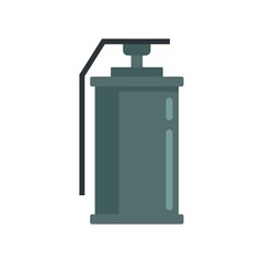 Smoke grenade icon flat isolated vector
