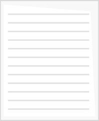 Vector emoticon illustration of a sheet of paper