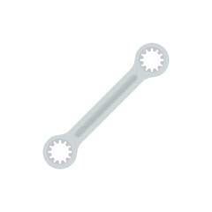 Wrench icon flat isolated vector