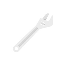 Steel wrench icon flat isolated vector