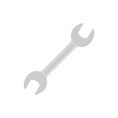 Wrench tool icon flat isolated vector
