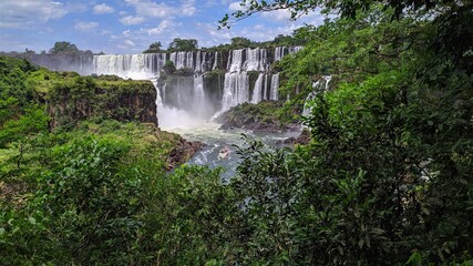 Panoramic waterfall into the jungle