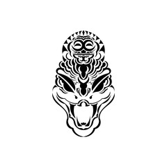 Cobra head. Vector illustration for use as print, poster, sticker, logo, tattoo.