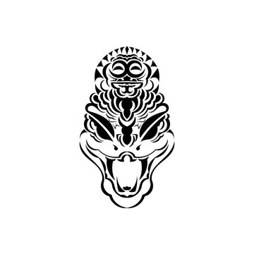 Cobra head. Vector illustration for use as print, poster, sticker, logo, tattoo.