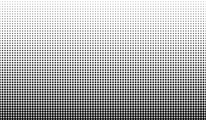 Dot perforation texture. Dots halftone seamless pattern. Fade shade gradient. Noise gradation border. Black patern isolated on white background for overlay effect. Grunge points. Design prints. Vector