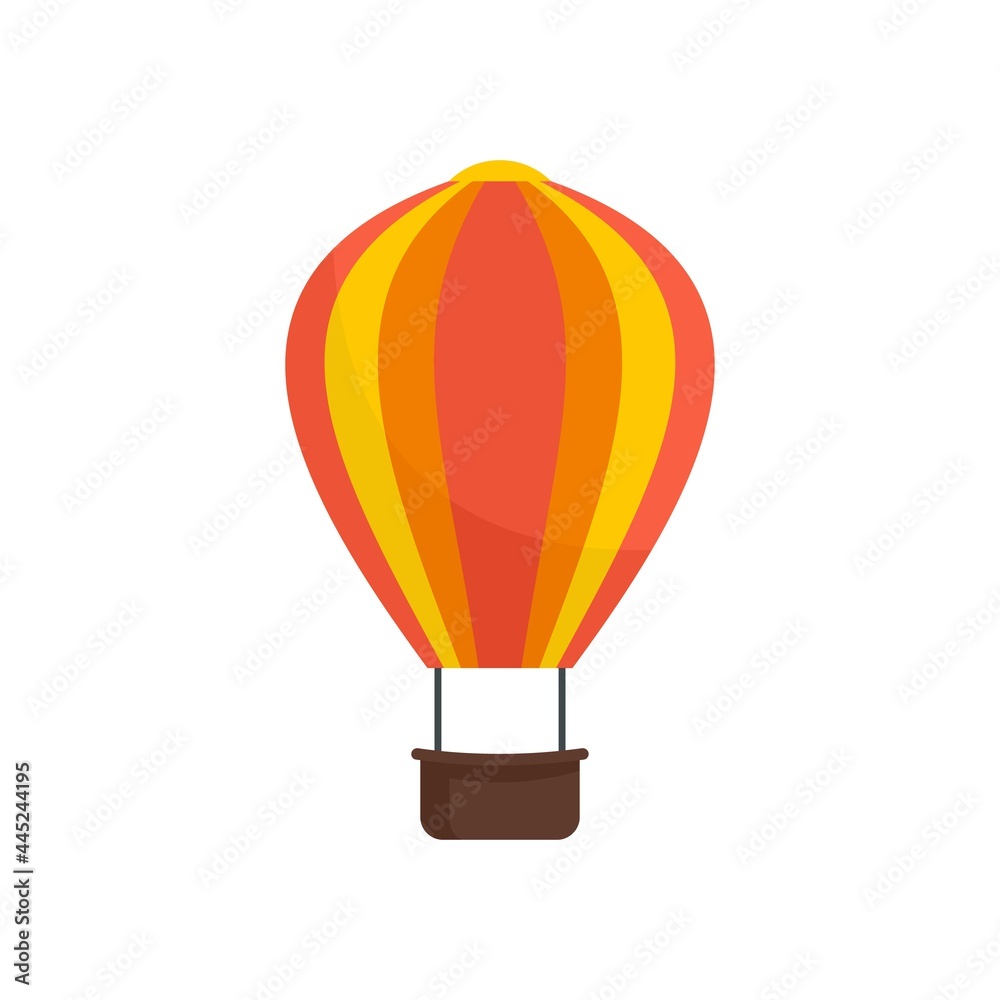 Poster cloud air balloon icon flat isolated vector