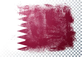 Fotobehang Vector Illustration Grunge Flag Of Qatar © Black White Mouse