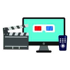 multimedia entertainment icon illustration vector graphic