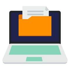 office document folder icon illustration vector graphic