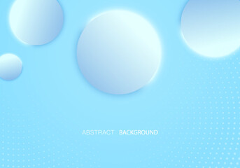 Abstract vector background blue spheres Template cover, banner, poster