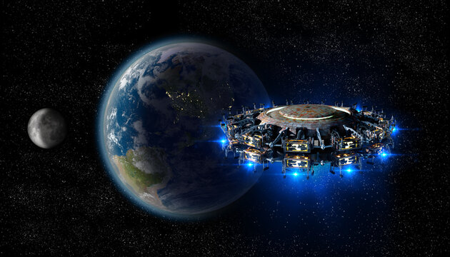 Alien spaceship Earth invasion