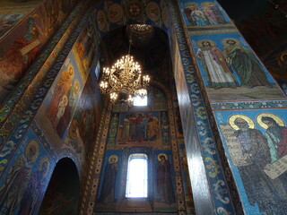 Obraz premium Church of the Savior on Spilled Blood St Petersburg inside