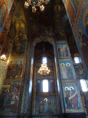 Obraz premium Church of the Savior on Spilled Blood St Petersburg inside