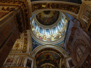 Fototapeta na wymiar Peter and Paul Cathedral St Petersburg inside