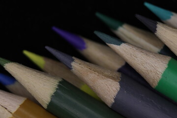 Obraz premium beautiful colored pencils to draw wood coloring