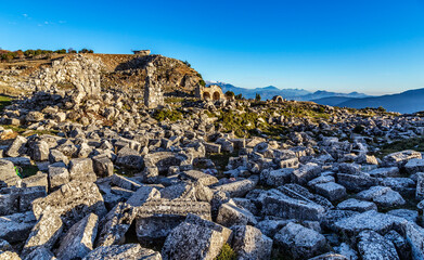 Ancient City of Cremna. It is in Çamlık Town, 10 km east of Bucak.