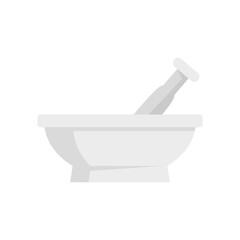 Pharmacist bowl icon flat isolated vector