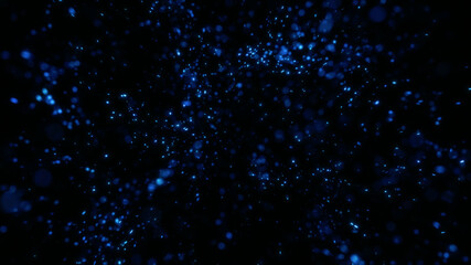 Blinking particles turbulent vortex. Swirl sparkles explosion background