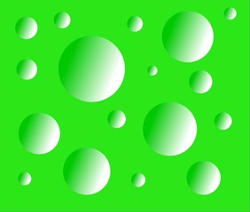 Green bubbles, green balls