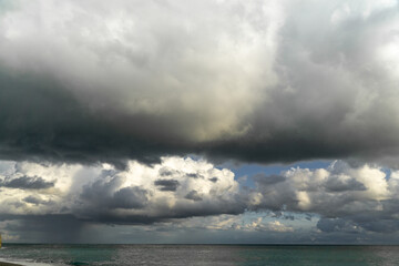 storm clouds over the sea
