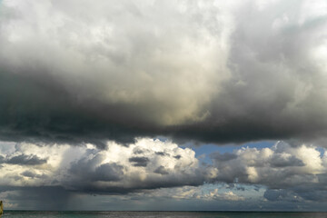 storm clouds over the sea