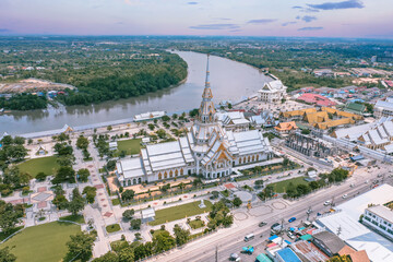 Wat Sothon Wararam Worawihan in Chachoengsao, Thailand