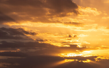 sunset in the sky