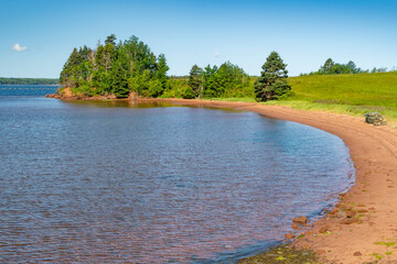 Waterfront along the Georgetown Harbour in the town of Georgetown, Prince Edward Island, Canada.