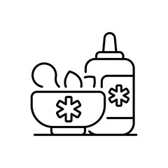 Fototapeta premium Drug Vector outline icon style illustration. EPS 10 file