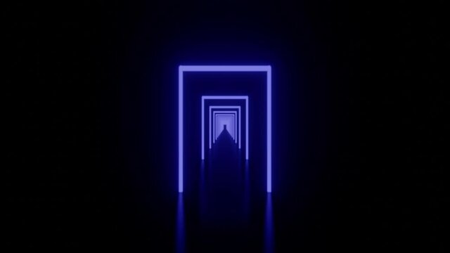 walk through Neon gates, loop