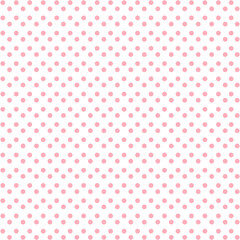 White and pink Polka Dot seamless pattern. Vector background.