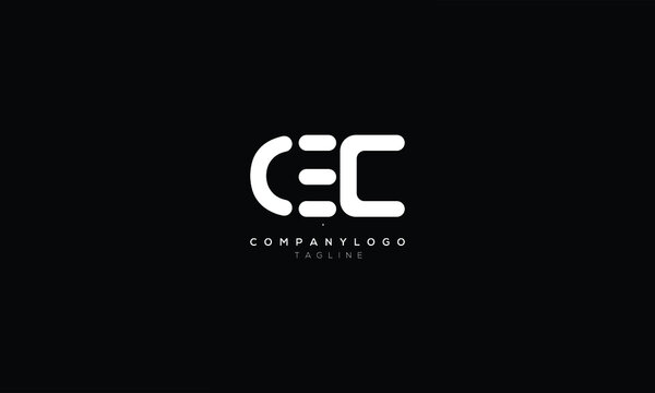 CEC Abstract initial monogram letter alphabet logo design